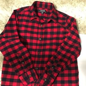 Lands End Flannel Plaid Buffalo Check red/blk